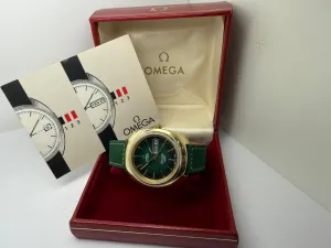 Omega Seamaster Cosmic 2000 Automatic 39mm Gold-Capped Green Dial 166.0133 1978