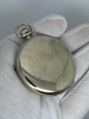 Omega Pocket Watch Steel Case Manual Wind Vintage 1930