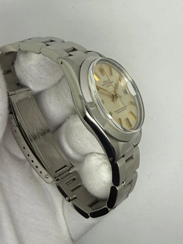 Rolex Oyster Perpetual Date 34mm Stainless Steel Silver Dial 15000 1981