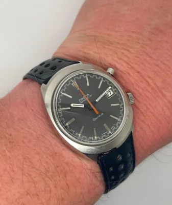 Omega Chronostop Genève 35mm Stainless Steel Blue Dial Chronograph 146.009 1969