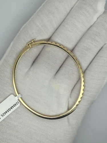 9ct Gold Natural Diamond Bangle 3.25ct 13.2g