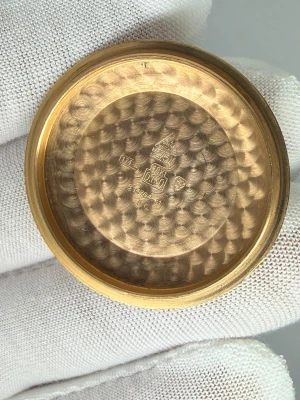 Omega Seamaster Automatic 34mm 18ct Rose Gold Cream Crosshair Dial 14704-61 SC 1962