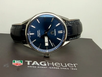 TAG Heuer Carrera Calibre 5 Automatic 41mm Stainless Steel Blue Sunray Dial WAR201E.FC6292 2017