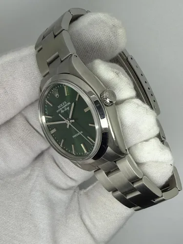 Rolex Oyster Perpetual Air-King 34mm Stainless Steel Green Sunburst Dial 5500 1982