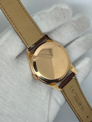 Omega Jumbo Manual Wind 37.5mm 18ct Rose Gold Silver Dial 2620 1947