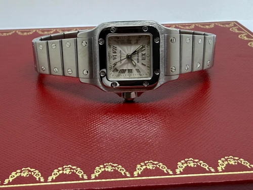 Cartier Santos Galbée Ladies Automatic 24x35mm Stainless Steel Silver Dial 2423 2003–2006