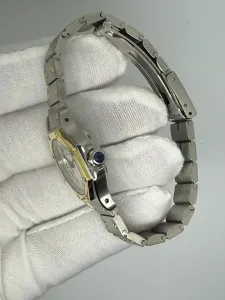 Cartier Santos Octagonal Ladies 26x31mm Stainless Steel & 18ct Yellow Gold White Roman Dial 2965 1980s