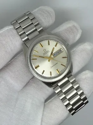 Omega Seamaster Automatic Day Date 36.5mm Stainless Steel Silver Dial 166.032 1968