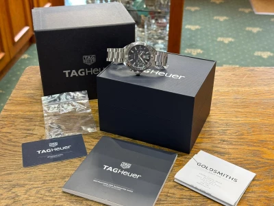 TAG Heuer Formula 1 Quartz Alarm 41mm Stainless Steel Black Dial Bracelet WAZ111A 2019