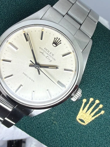 Rolex Air-King Precision 34mm Stainless Steel Silver Dial 5500 1971
