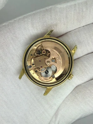 Omega Genève Automatic 34mm Gold Capped Beads of Rice Bracelet Reference 166.037 1968