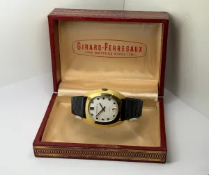 Girard-Perregaux Gyromatic 9000 High-Frequency Chronometer 36×40mm Gold-Capped Case  1960s