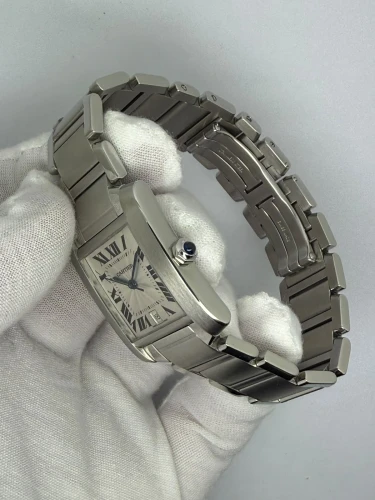 Cartier Tank Française Automatic 28x32mm Stainless Steel Silver Dial 2302 Circa 2000