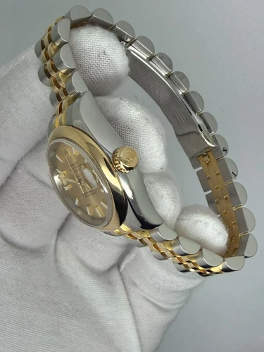 Rolex Oyster Perpetual Datejust Ladies 26mm Stainless Steel & 18ct Yellow Gold Champagne Dial 179163 2006