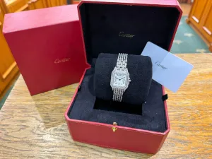 Cartier Panthère Medium 27mm Stainless Steel Diamond Set Silver Dial WSPN007 2025