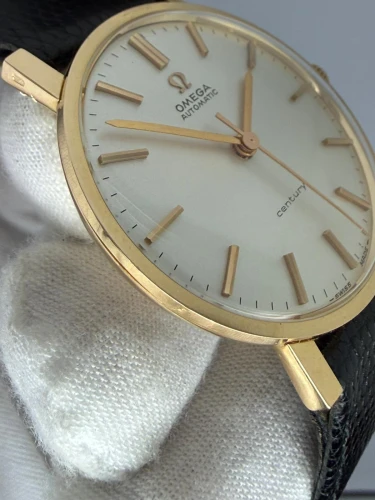 Omega Century Automatic 34mm 18ct Yellow Gold Silver Dial 161.009 1968