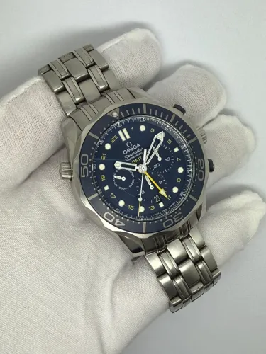 Omega Seamaster Diver 300M Chronograph GMT 44mm Stainless Steel Blue Dial 212.30.44.52.03.001 2019