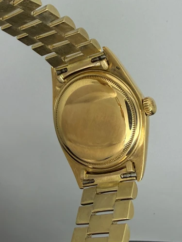 Rolex Oyster Perpetual Day-Date President 36mm 18ct Yellow Gold Silver Pie-Pan Dial 1803 1972