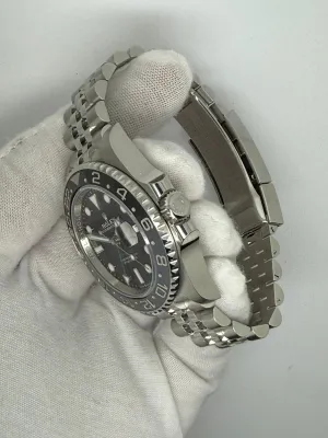 Rolex GMT-Master II Bruce Wayne 40mm Stainless Steel Black & Grey Bezel Jubilee Bracelet 126710GRNR Brand New
