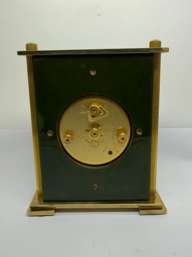 Jaeger-LeCoultre Recital 8-Day Mechanical Alarm Mantel Clock Green & Gold 1950s–1960s