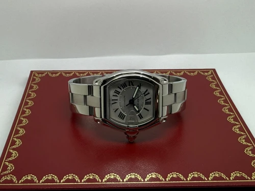 Cartier Roadster 37mm Stainless Steel Silver Roman Dial 2510 Circa 2008