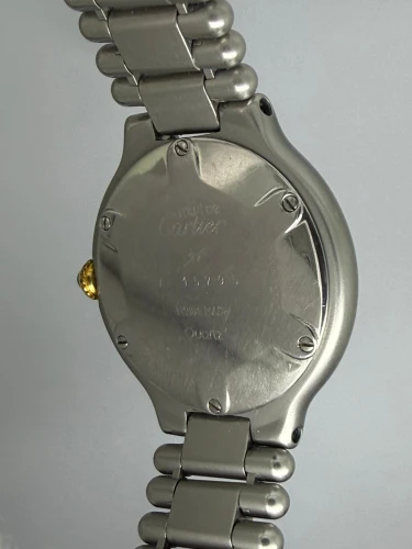 Cartier Must de Cartier 21 Ladies 28mm Steel & Yellow Gold Ivory Dial 1340 1990s