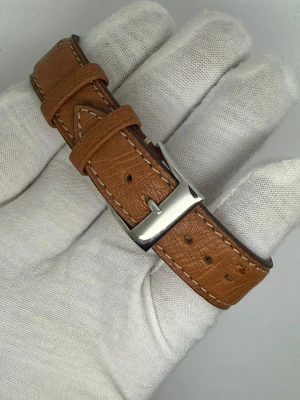 Helvetia Triple Date Calendar 35mm Vintage Patina Dial Ostrich Strap 1940s