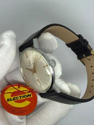 Election Vintage Manual Wind 34mm Stainless Steel 17 Jewel Swiss Watch 1950s