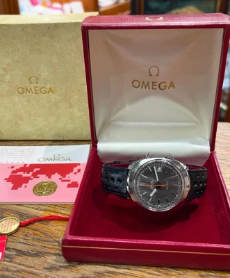 Omega Chronostop Genève 35mm Stainless Steel Blue Dial Chronograph 146.009 1969