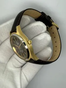 Omega Seamaster Cosmic 2000 38mm Gold & Steel Gloss Brown Spider Web Dial Reference 166.128 1970s