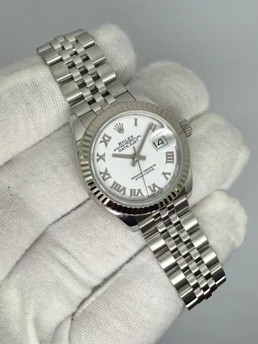 Rolex Ladies Datejust 28mm Stainless Steel & 18ct White Gold White Roman Dial 279174 2018