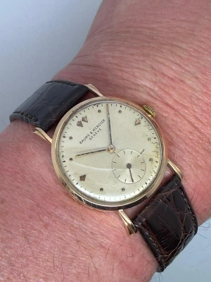 Baume & Mercier Manual Wind 31.5mm 18ct Rose Gold Dauphine Dial 3519 1950s