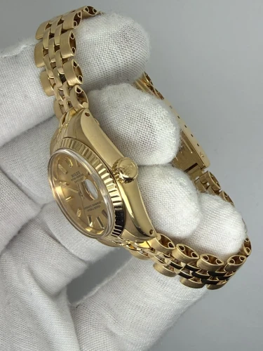 Rolex Oyster Perpetual Datejust Ladies 26mm 18ct Yellow Gold Champagne Dial 6917 1981