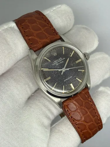 Rolex Oyster Perpetual Air-King 34mm Dark Blue Galaxy Patina Dial 5500 1964