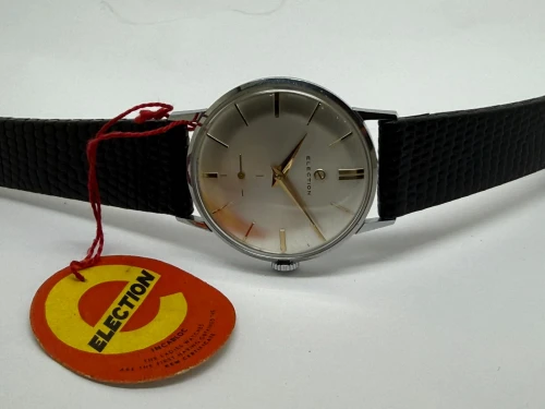 Election Vintage Manual Wind 34mm Stainless Steel 17 Jewel Swiss Watch 1950s