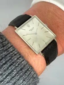 Rolex Cellini 30×26mm 18ct White Gold Manual Wind 3607 1960s