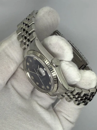 Rolex Datejust 36mm Blue Custom Diamond Dial 16014 1984
