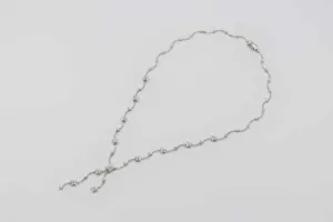 18ct White Gold Diamond Flower Patterned Necklace 1.80ct