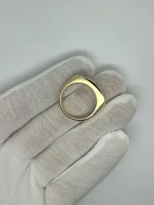 9ct Yellow Gold Gents Three Stone Diamond Gypsy Ring 1.09ct