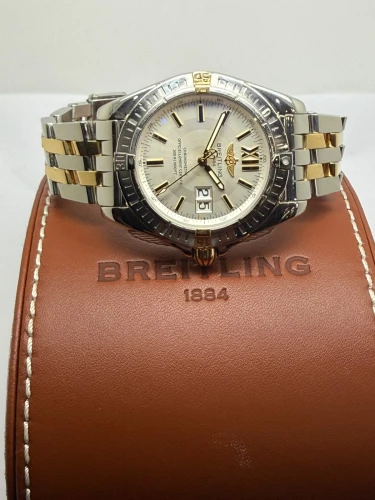 Breitling Cockpit 41mm Steel & 18ct Yellow Gold Silver Dial B49350 2008