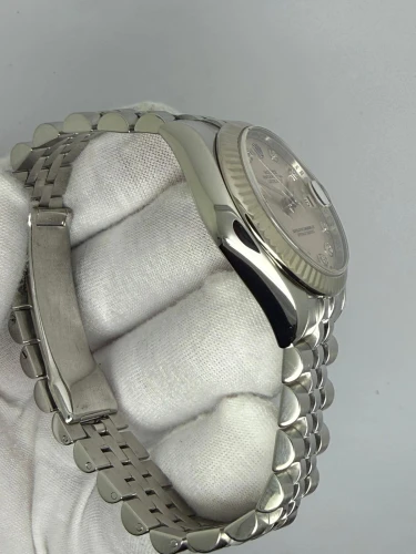 Rolex Datejust 31mm Stainless Steel & 18ct White Gold Pink Diamond Dial 178274 2014
