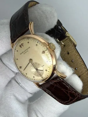 Baume & Mercier Manual Wind 31.5mm 18ct Rose Gold Dauphine Dial 3519 1950s