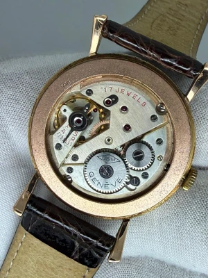 Baume & Mercier Manual Wind 31.5mm 18ct Rose Gold Dauphine Dial 3519 1950s
