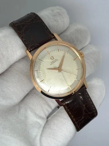 Omega Automatic 35mm 18ct Rose Gold Champagne Dial Calibre 501 2898 SC 1957
