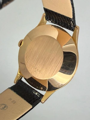 Jaeger-LeCoultre Jumbo Manual Wind 37mm 18ct Rose Gold Black Dial JLC 449 1940s/1950s