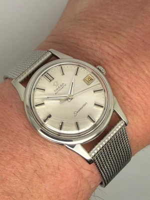 Omega Seamaster Automatic 34mm Stainless Steel Silver Dial Mesh Bracelet 14701-SC-61 1961