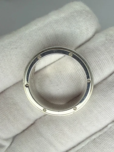 Tiffany & Co. Metropolis Sterling Silver 9mm Screwhead Band Ring Size X 1990s