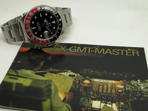 Rolex GMT-Master II Coke 40mm Stainless Steel Oyster Bracelet 16710 1989