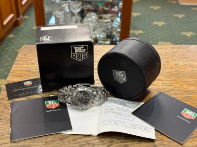 TAG Heuer Professional 200 38mm Stainless Steel Black Dial 599206M 1990