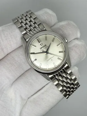 Omega Constellation Automatic Chronometer 34mm Stainless Steel Silver Dial Beads of Rice Bracelet 14381-61-SC 1961